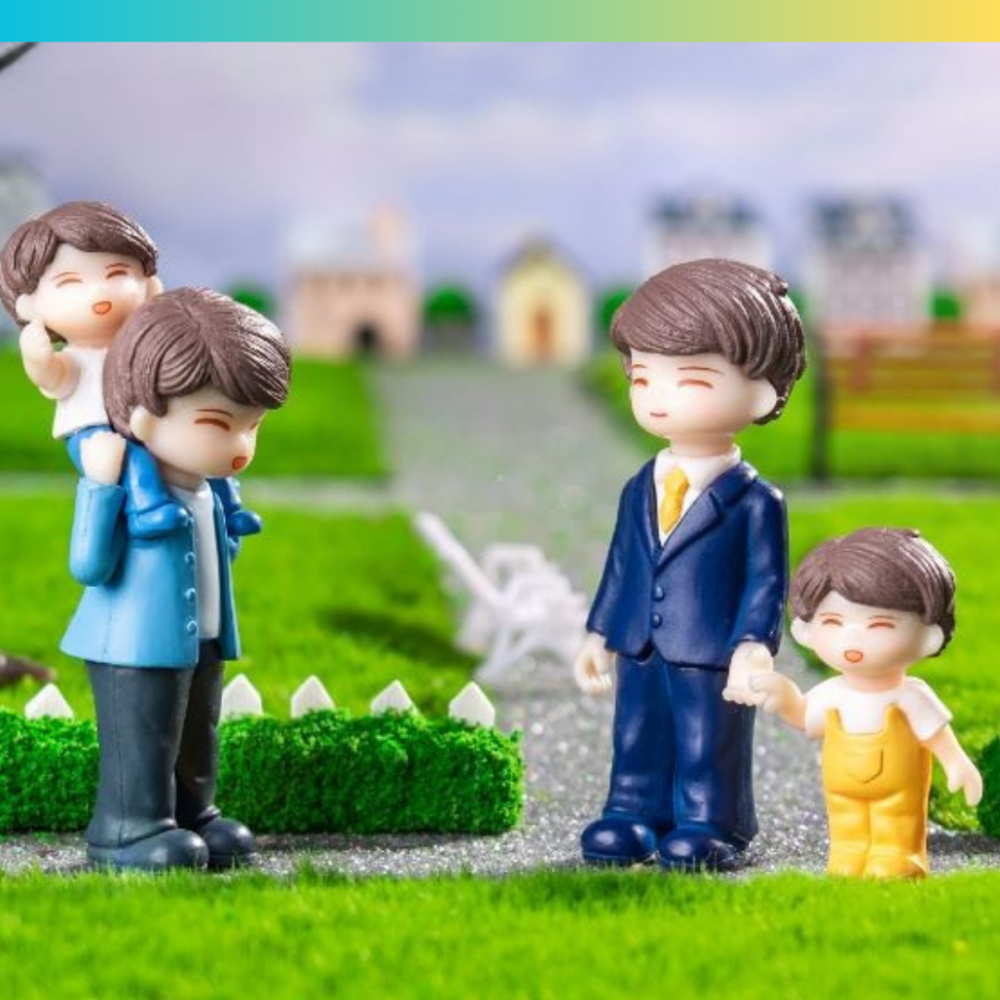 Фигурка Папа с сыном для мини-сада, флорариума, микроландшафта, макета Одесса - изображение 3