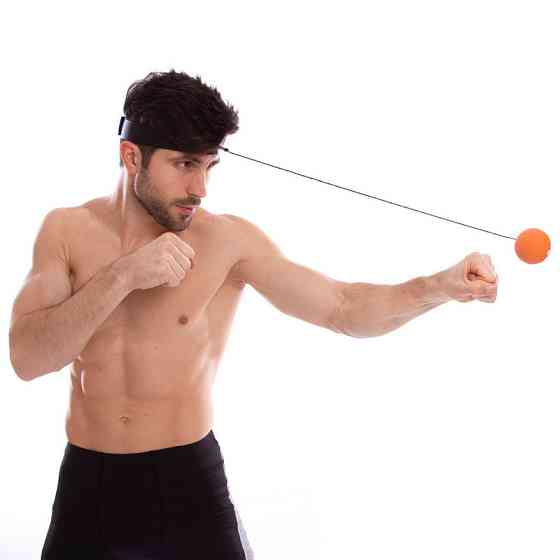 Тренажер для бокса fight ball QJ-3917 Вишнёвое