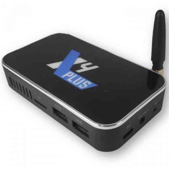 TV Медіаплеєр Ugoos X4 PLUS 4/64Gb/Amlogic S905X4/Android 11/WiFi/BT/Miracast/AV/IR RC/змінна антена (X4 PLUS) Київ