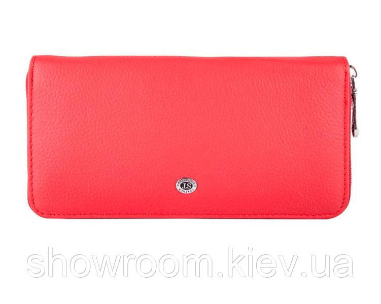 Жіночий шкіряний червоний гаманець на блискавці (102) Київ - фото 2