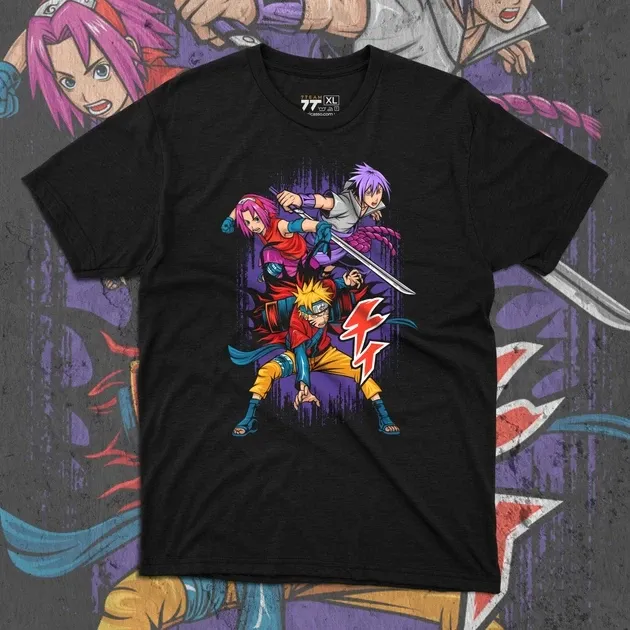 Футболка для подростка мальчика с принтом Наруто Команда 7 Размер 160 Anime10325 Днепр - изображение 1