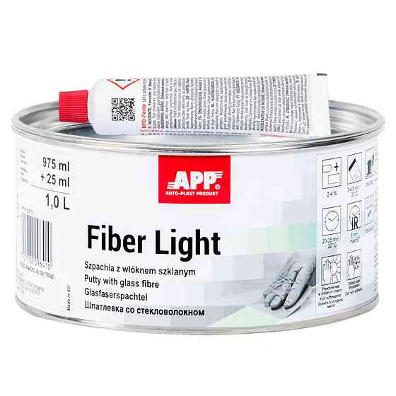 Шпаклівка із скловолокном "Fiber Light" + затв. 1л світло зелена APP, 010215 Вінниця