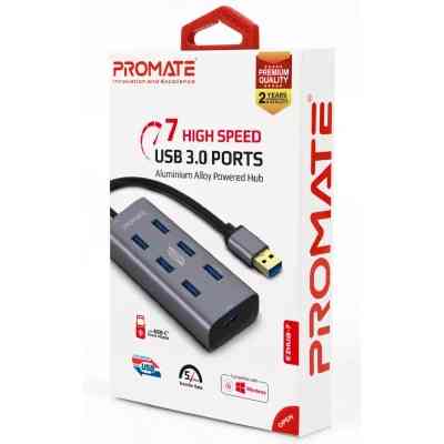 Концентратор Promate USB Hub 7 ports ezhub-7.grey (ezhub-7.grey) Вінниця