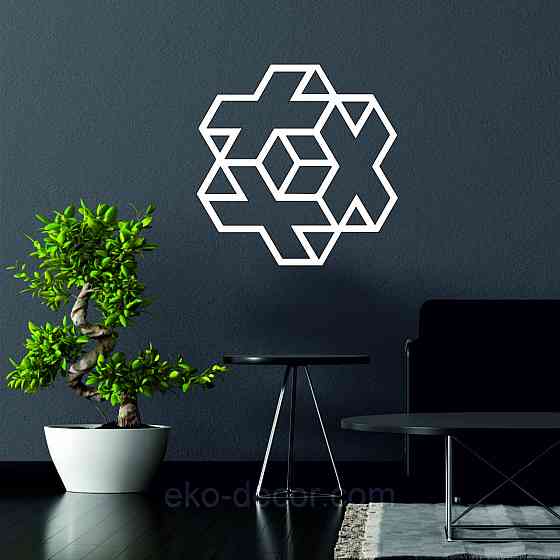 Декоративное настенное Панно «Плюсы» Декор на стену 90*90 см, Белый Киев