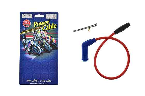 Бронепровід 550mm (червоний) (+зєднувач, свічник синій 45*(135*) MZK Київ