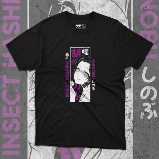 Футболка для подростка мальчика с принтом Клинок, рассекающий демонов Шинобу Кочо Размер 160 Anime10406 Днепр