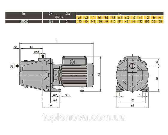 Насос центробежный Optima JET200 1,5кВт чугун длинный Черновцы