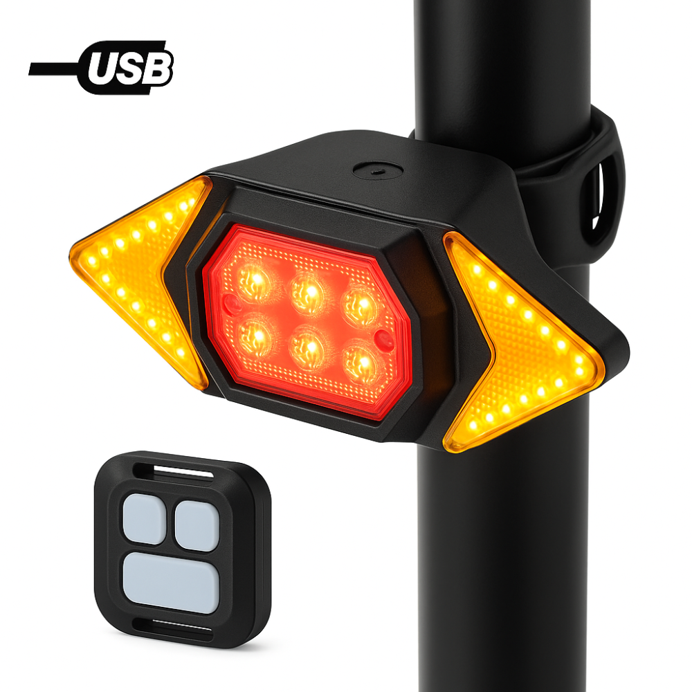 Задний фонарь на велосипед с поворотниками, Мигалка с аккумулятором на велосипед Задний стоп JK-34 Львов - изображение 12