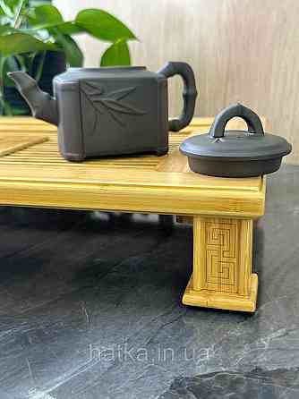 Чайник заварювальний ісинська глина 450 мл "Гілка бамбук" темний Т2591-1 Київ