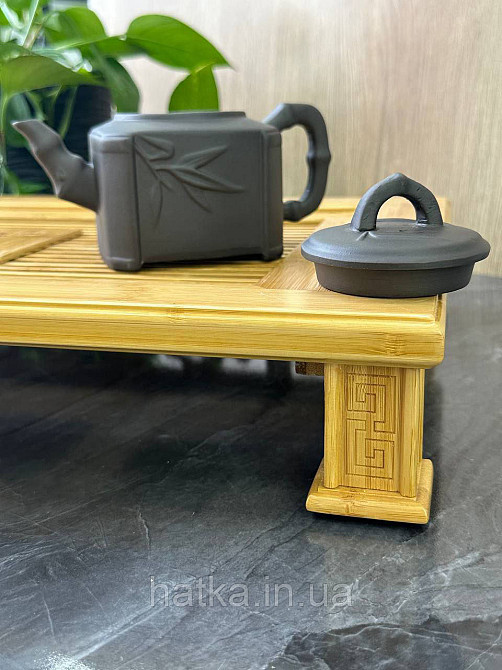 Чайник заварювальний ісинська глина 450 мл "Гілка бамбук" темний Т2591-1 Київ - фото 2