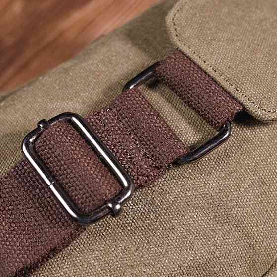 Сумка мужская через плечо из плотного текстиля Оливковая (Vintage) Киев