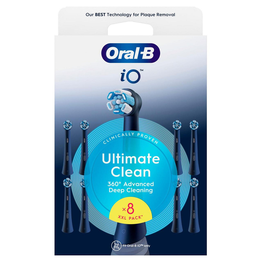 Насадка для зубної електрощітки Braun Oral-B iO RB CBF-8 Ultimate Clean Black (8 шт.) ( 20413 ) Харків - фото 9