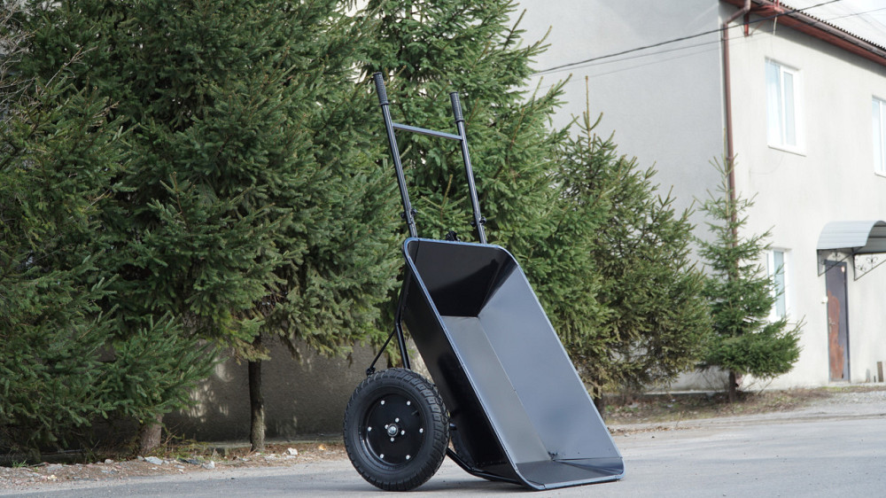 Тачка строительная Garden joys 390 Черная Тачка садовая на пневмоколесах Садово-строительная тачка Белая Церковь - изображение 2