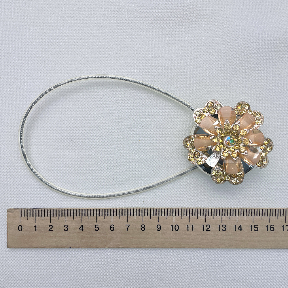 Уцінка! Магніти (2шт., пара) для штор, гардин "Flowers" колір персиковий 81-243/1 Київ - фото 7