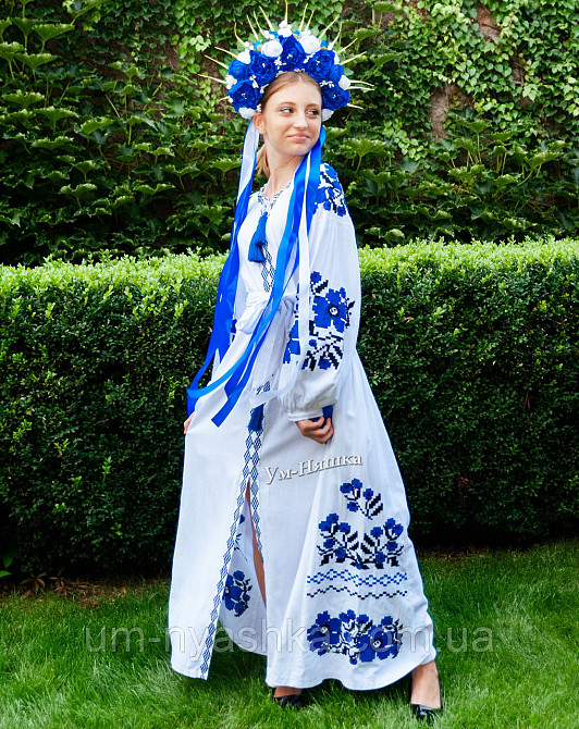 Жіноча вишита сукня на натуральному полотні Паризький букет Кривий Ріг - фото 2