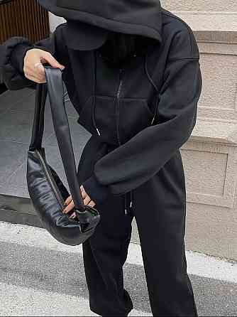 Жіночий теплий базовий костюм двійка: зіп худі+джогери трьохнитка на флісі Одеса