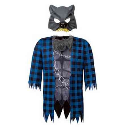 Дитячий костюм Перевертня на Хелловін розмір М для дітей 7-10 років (122-140) чорний Київ