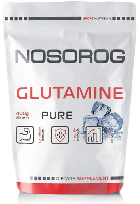 Глютамин Nosorog Nutrition Glutamine 400 гр (Без вкуса) Луцк - изображение 1