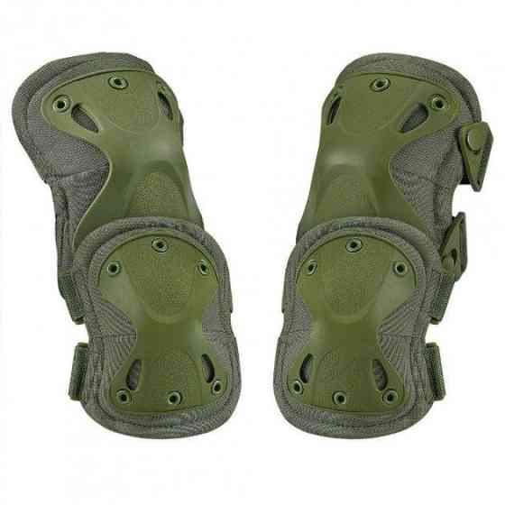 Комплект защиты Наколенники + налокотники из ударопрочного пластика (Оливковый) Киев