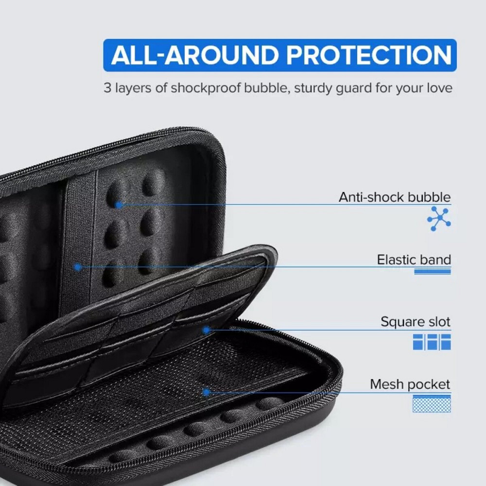 Органайзер для HDD UGREEN LP128 Hard Disk Storage Bag Large Size(UGR-50274) (UGR-50274) Київ - фото 3