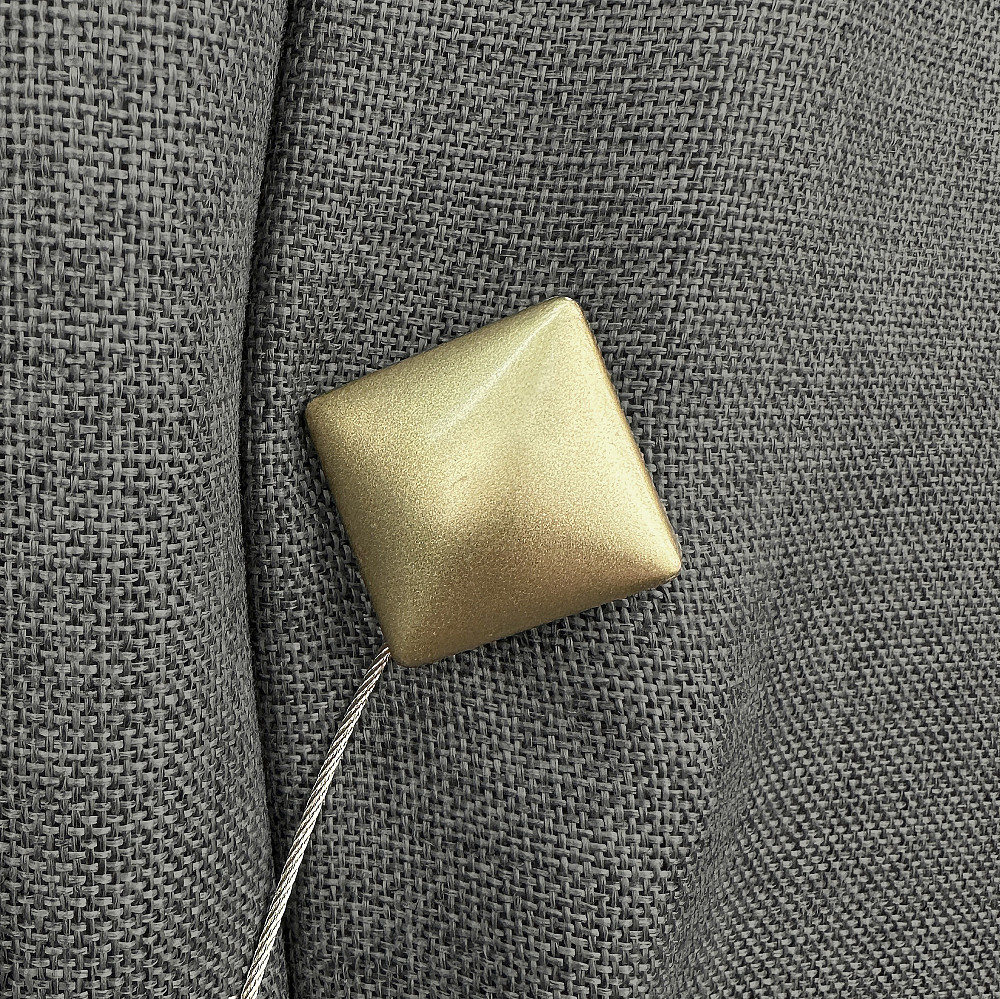 Магниты для штор и гардин Квадрат двусторонние набор 2 шт Золотистый (81-280) Киев - изображение 3