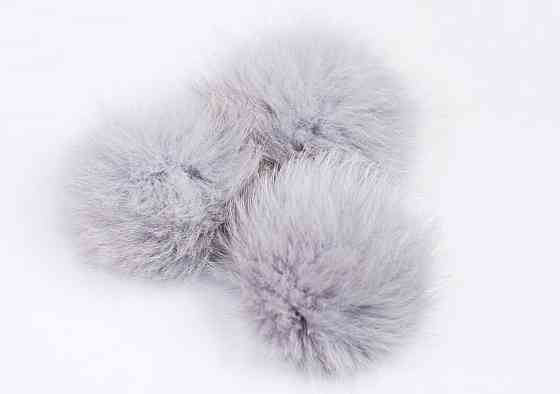 Помпон на шапку з хутра песця 10-12 см Світло-сірий Харків