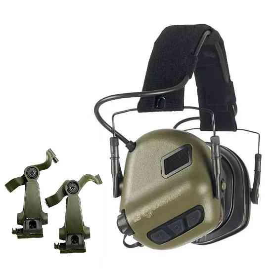 Активные защитные наушники Earmor M31 Plus с креплением Чебурашка Earmor M16A (Оливковый) Киев