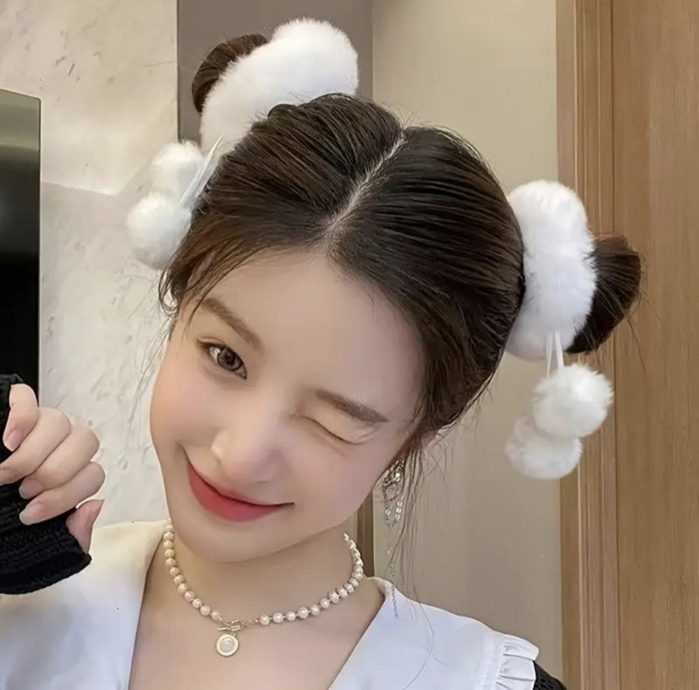 Гумки для волосся з хутра 2 шт Сміла - фото 5