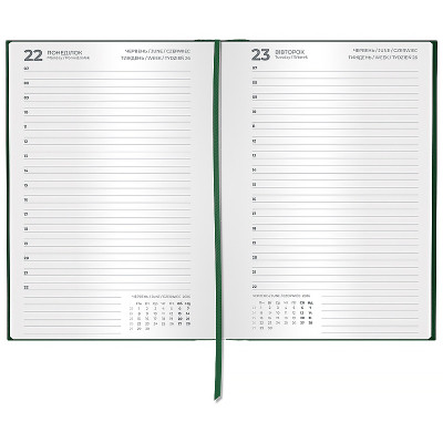 Тижневик Axent датований 2026 Classic City, 145х210, темно-зелений (8842-26-3-A) Вінниця - фото 3