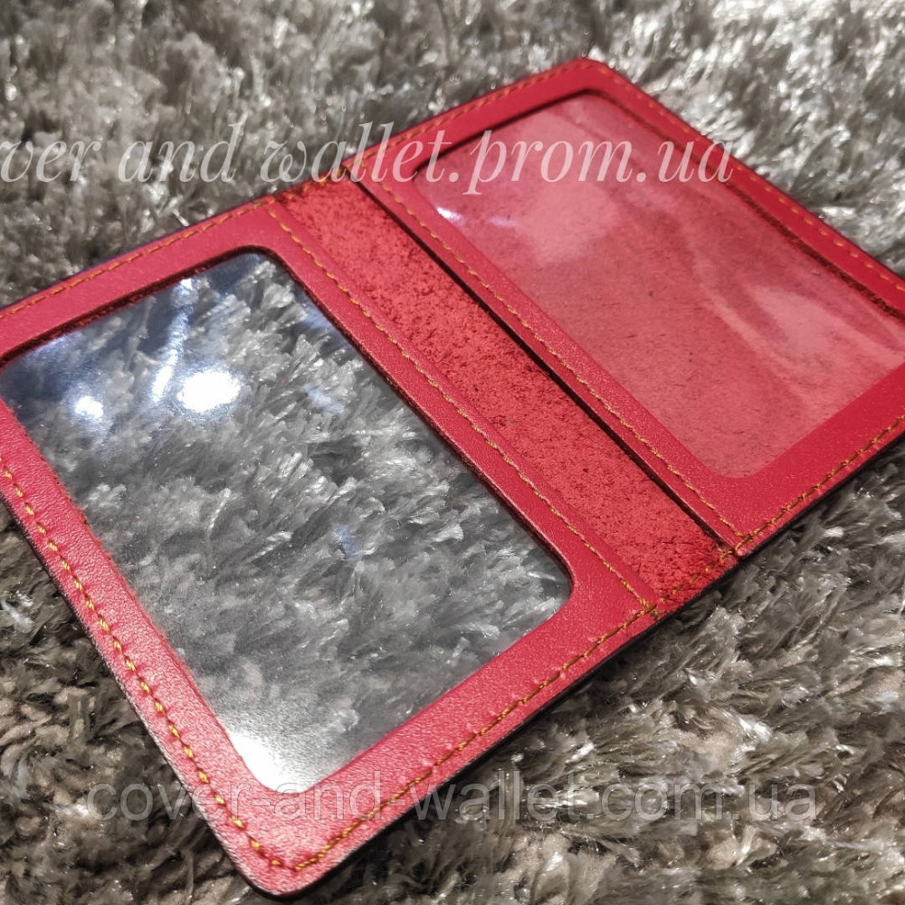 Красная кожаная обложка на удостоверение адвоката (адвокатура) Киев - изображение 5