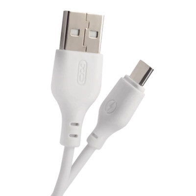 Дата кабель USB 2.0 AM to Micro 5P 1.0m 2.1A white XO (XO-NB-103-MC-1-WH) Вінниця - фото 1