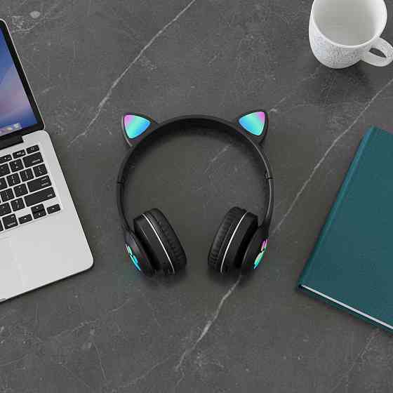 Беспроводные наушники с кошачьими ушками,VZV-23M,Черные SBR Киев