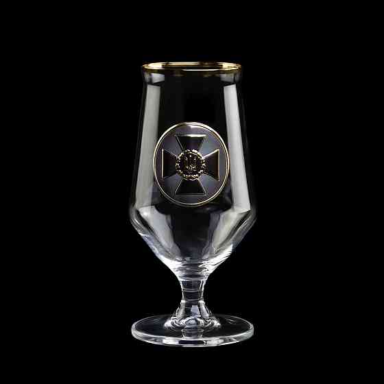 Набір для пива "СЛУЖБА БЕЗПЕКИ" (СБУ)  2 келиха, кришталь, золото Рівне