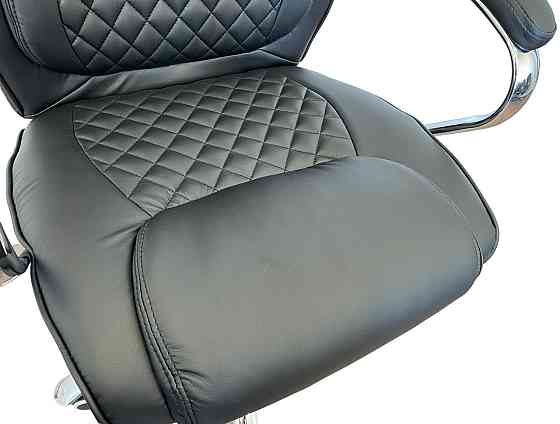 Офисное кресло руководителя Tehforward Lambo PU хром Anyfix Черный Киев