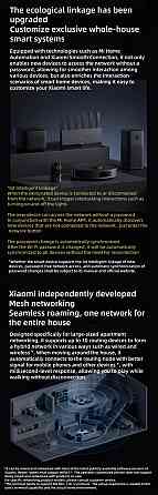 Xiaomi BE6500 Wi-Fi 7 роутер, 512 МБ, 6 антен, Mesh, MU-MIMO, WPA3, 2.5G порт, двохдіапазонний, потужний домашній маршрутизатор Николаев