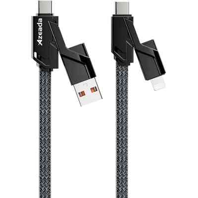 Дата кабель USB 2.0 AM/USB-C to Lightning + Type-C 1.5m PD-B96th Black Proda (PD-B96th-BK) Винница