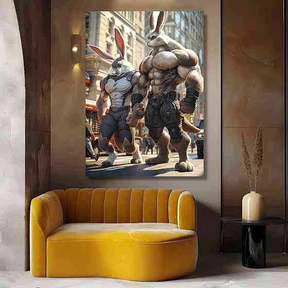 Картина Холсті в спортзал  Кролик KLM_8 50x70 см Київ