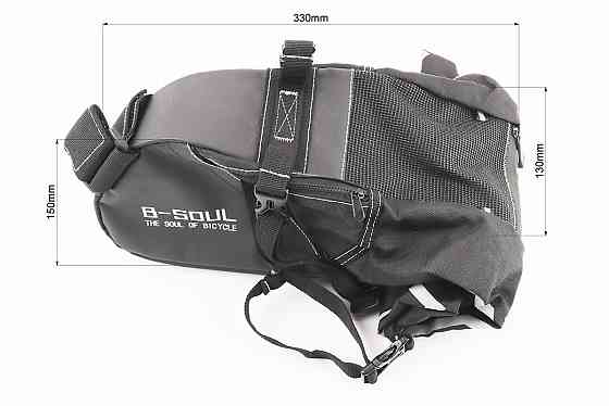 Сумка під сидіння (Bikepacking) 12L, кріпл. швидкознімне, чорно-сіра Київ