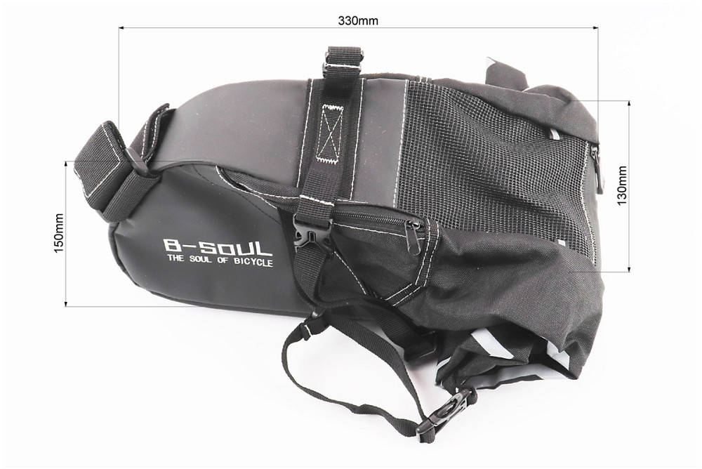 Сумка під сидіння (Bikepacking) 12L, кріпл. швидкознімне, чорно-сіра Київ - фото 4