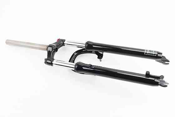 Вилка 29 "амортизаційна, без різьби 1-1/8" (28,6мм), шток 260мм, з ходом 75мм, V/Disk-brake, M Lockout, чорна LJ-641(сталева корона) Київ