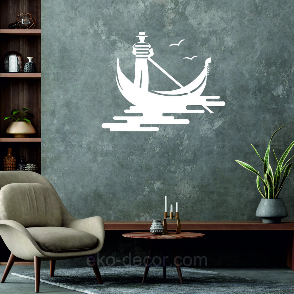 Декоративное настенное Панно «Венецианский гондольер» Декор на стену 110*88 см, Белый Киев - изображение 7