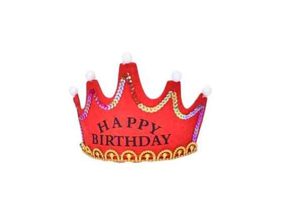 Аксессуар для волос корона красный HAPPY BIRTHDAY FG231106025P ТМ METR Киев