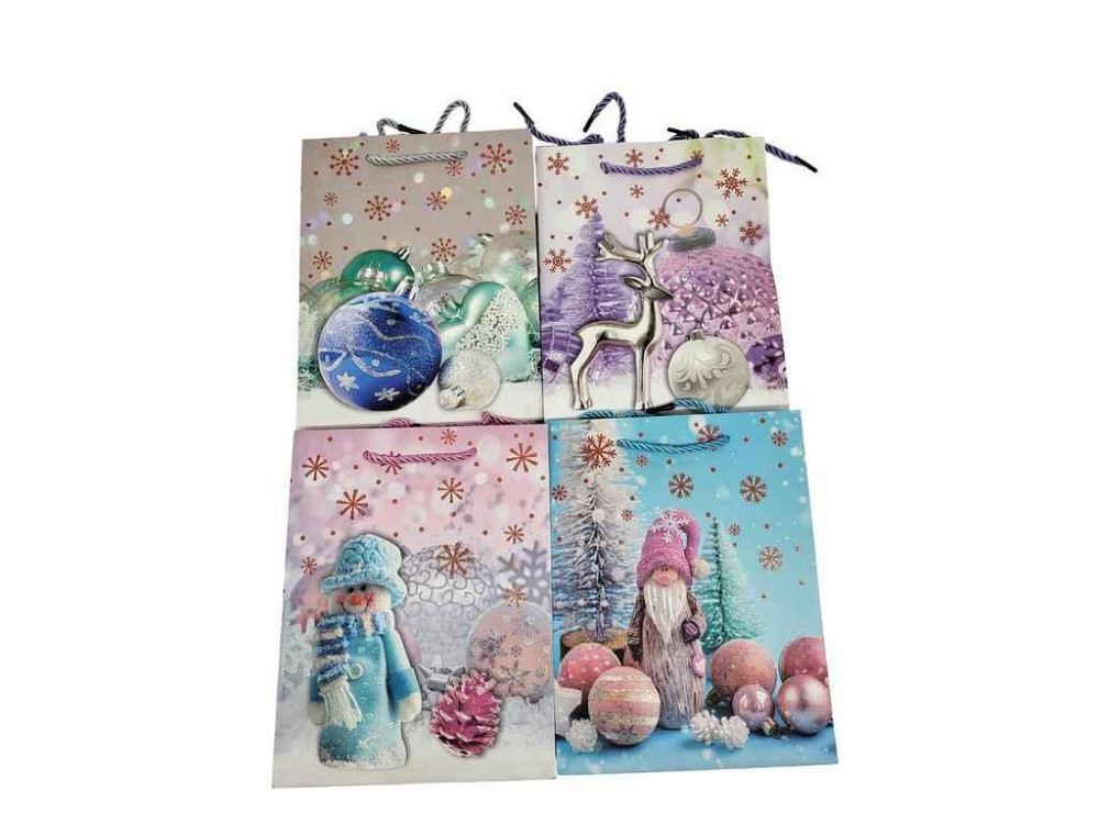 Пакет Новогодний S 23*18*10см бумажный Y1910-S ТМ PRC Киев - изображение 1