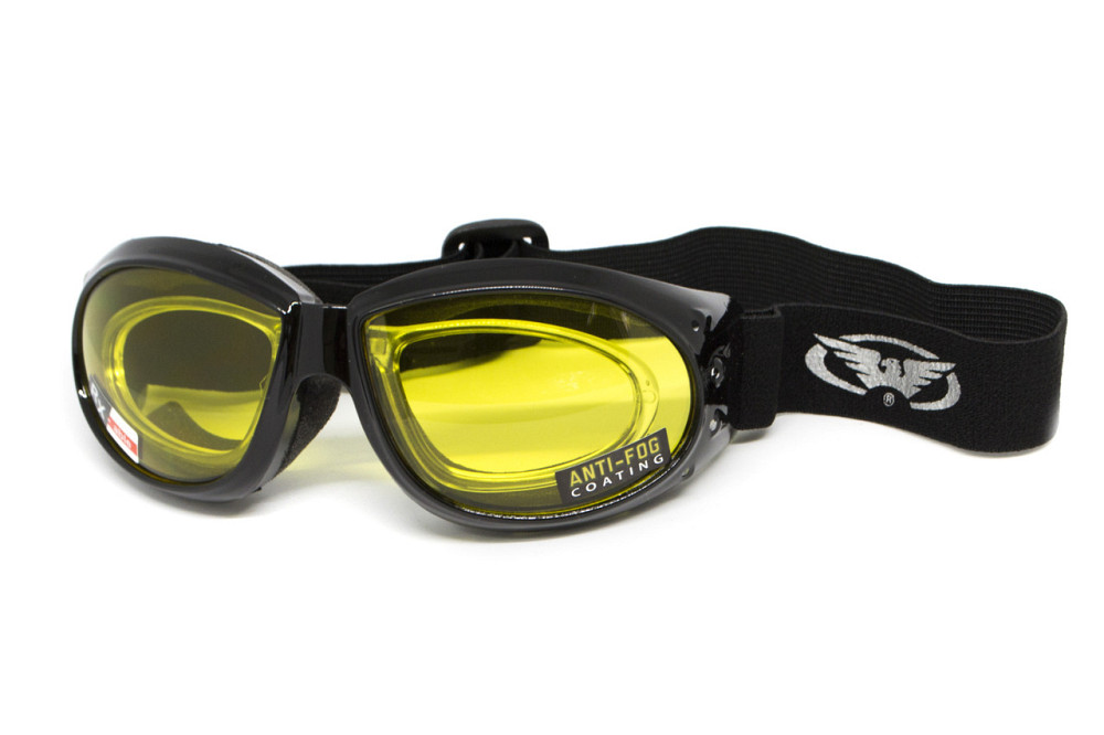 Окуляри захисні з ущільнювачем Global Vision Eliminator RX (yellow) Anti-Fog, жовті з діоптричною вставкою Запоріжжя - фото 6