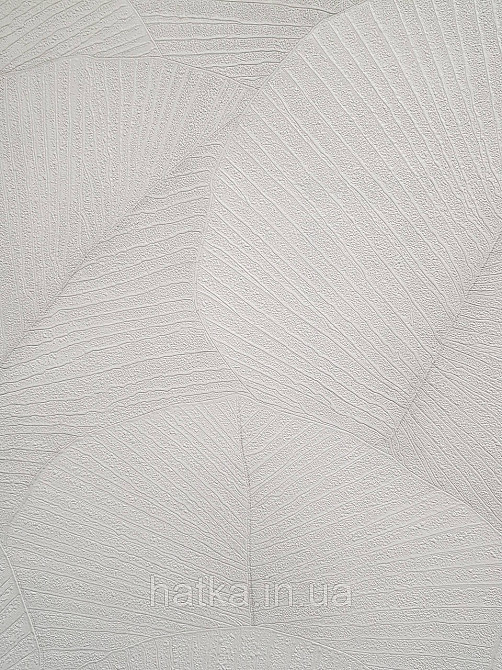 Обои виниловые на флизелине Marburg Kumano 1.06х10 листья белые с серебристым 3д лофт 34557 Киев - изображение 4