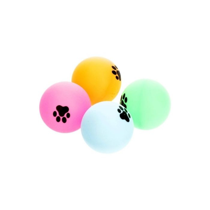 HIPPIE PET Набір іграшок для котів М'ячики ping-pong різнокольорові 4 см, 4 шт Киев - изображение 1