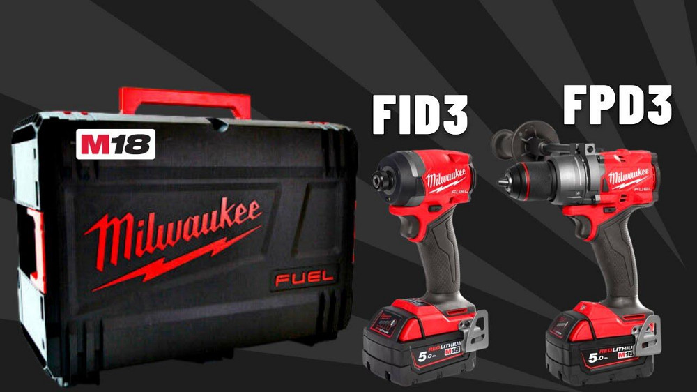 Набір з двох інструментів безщіткових Milwaukee M18FPP2A3-502X, 4933480873 , (комбінований дриль M18FPD3, ударний шуруповерт M18 Одеса - фото 3