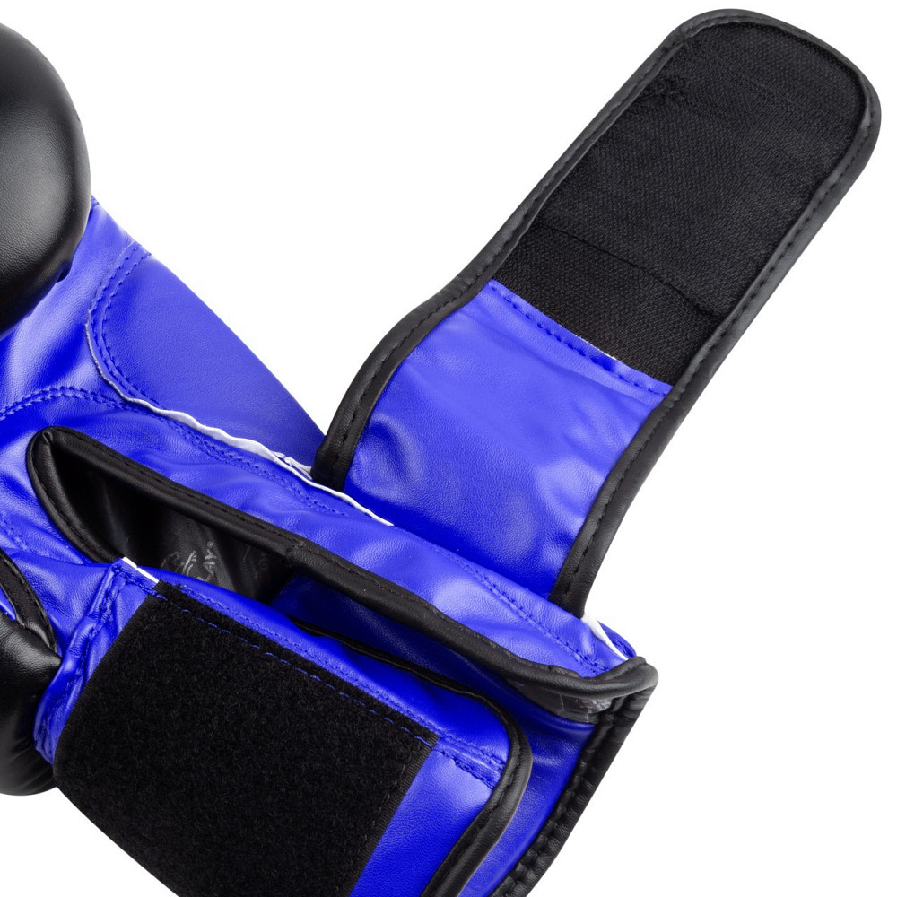 Боксерські рукавиці PowerPlay 3004 Classic Чорно-Сині 12 унцій Каменское - изображение 10