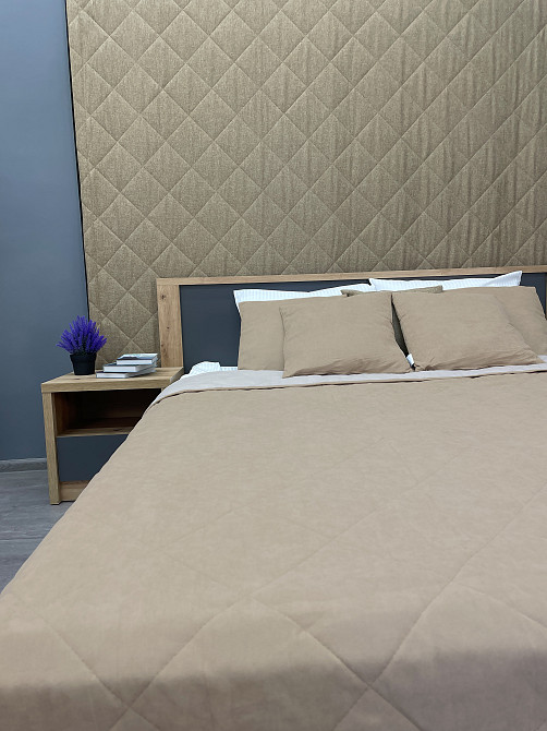 Покрывало стеганое Decorator Sparta Diamond ромб 130х220 см бежевый (85-043) Киев - изображение 4