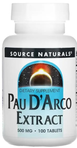 Экстракт коры муравьиного дерева Source Naturals Pau D'Arco Extract 500mg 100 таб Киев - изображение 1